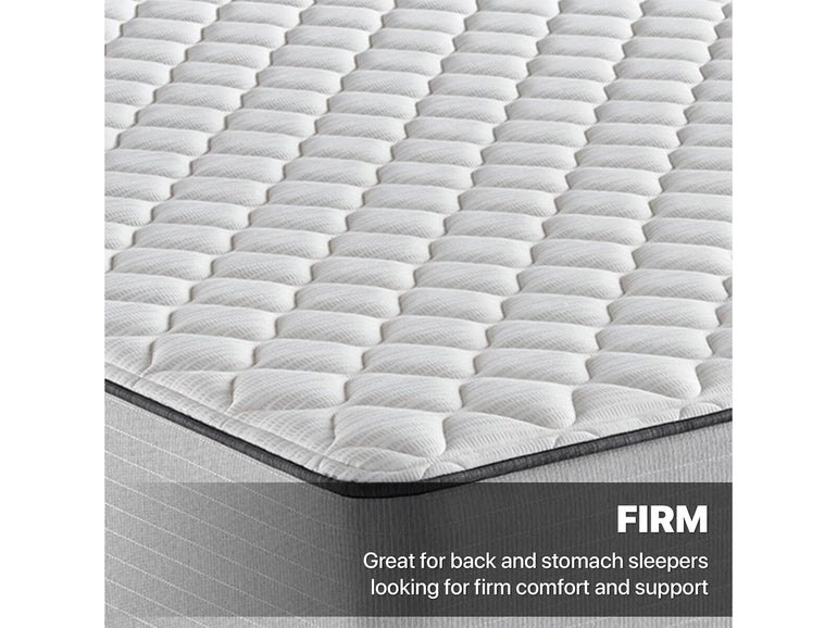 Corner view of the Beautyrest BR800 Firm mattress