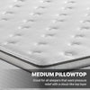 Close-up view of the material on the Beautyrest BR800 Medium Pillow Top mattress